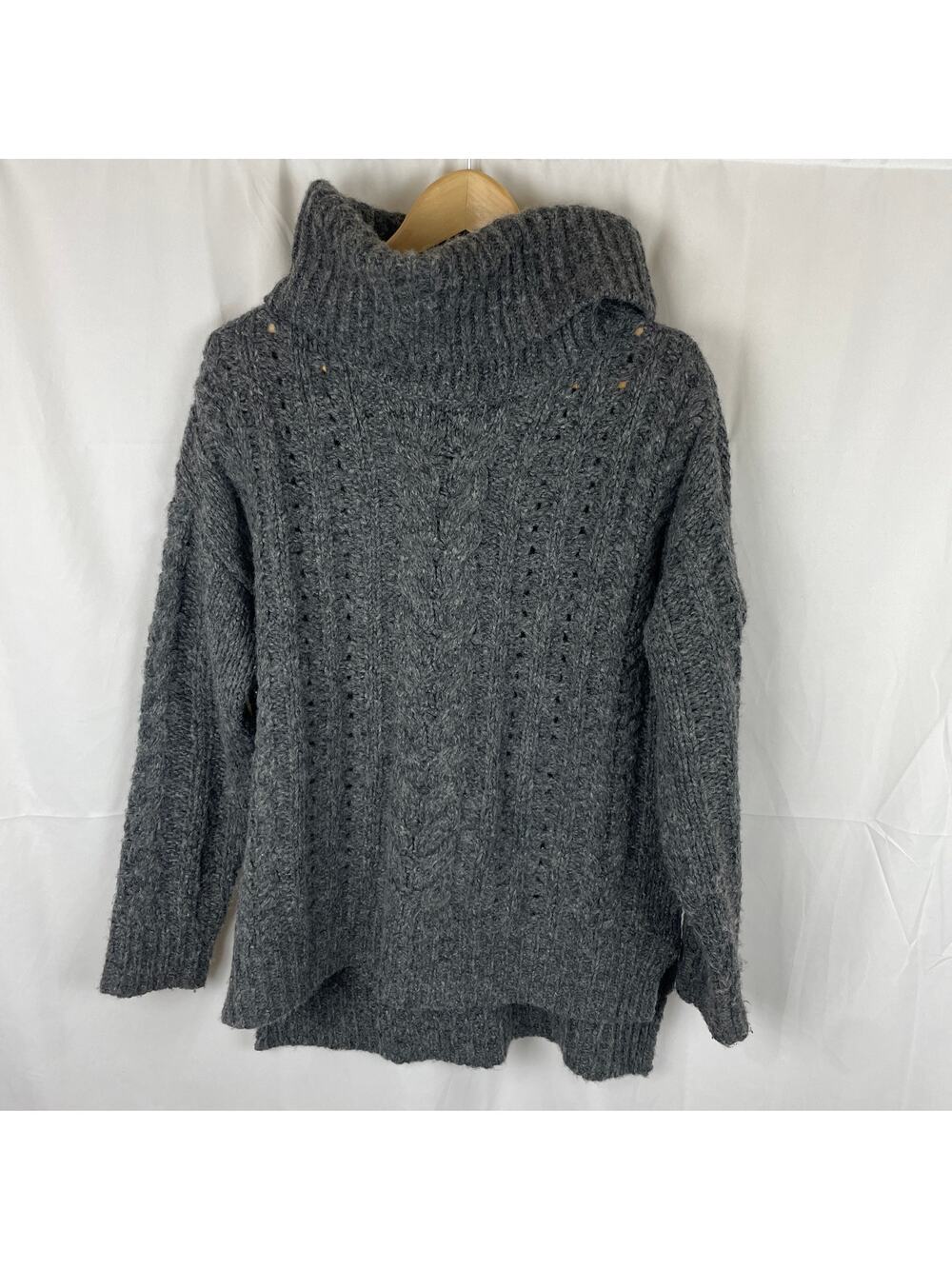 Smartwool Moon Ridge Boyfriend Sweater Wool Blend Cable Knit Cowl Women's Size S